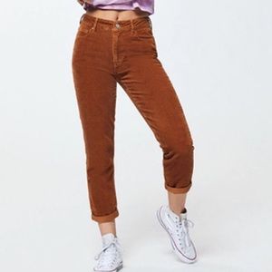 PACSUN Terracotta Corduroy Mom Jeans
